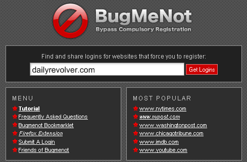 BugMeNot