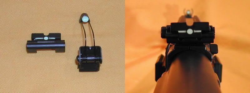 The AK night sights need a very short time in light to 'charge.