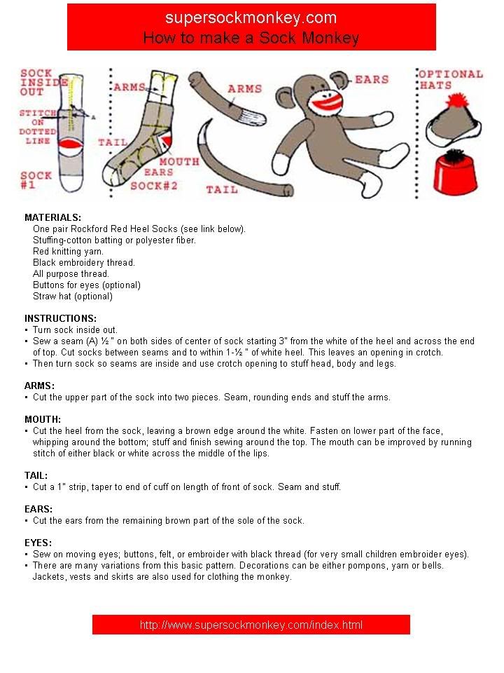 how to make a sock monkey attitude