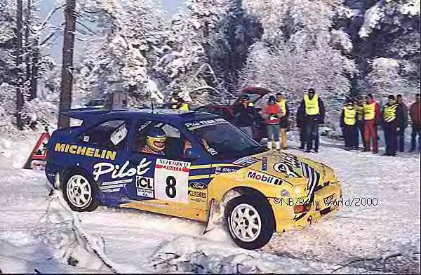One of his old rally cars