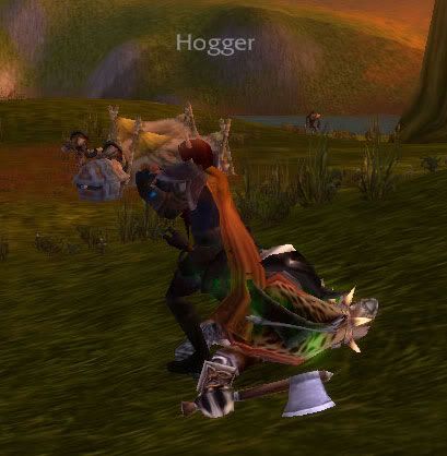 Dancing on Hogger's corpse.