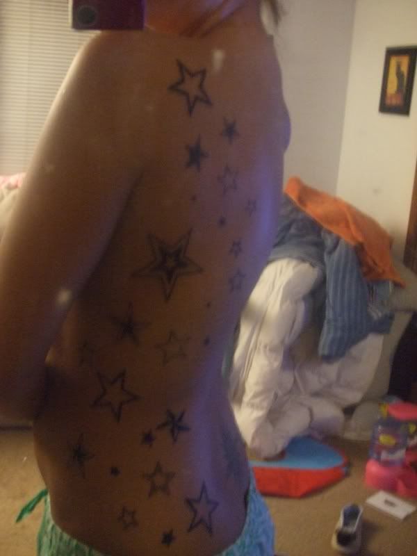 For my 24th birthday I got 24 stars down the right side of my body