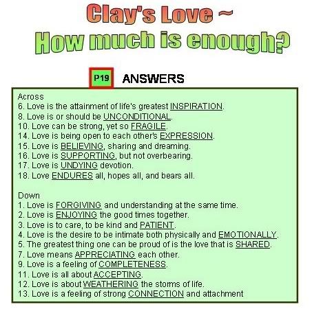 P19 Love answers
