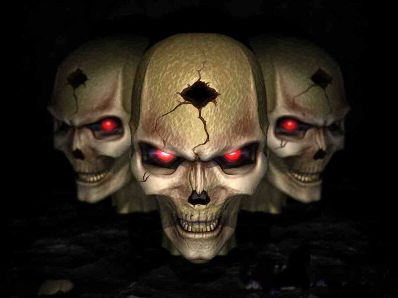 wallpaper skulls. Evil Skull Wallpaper Image