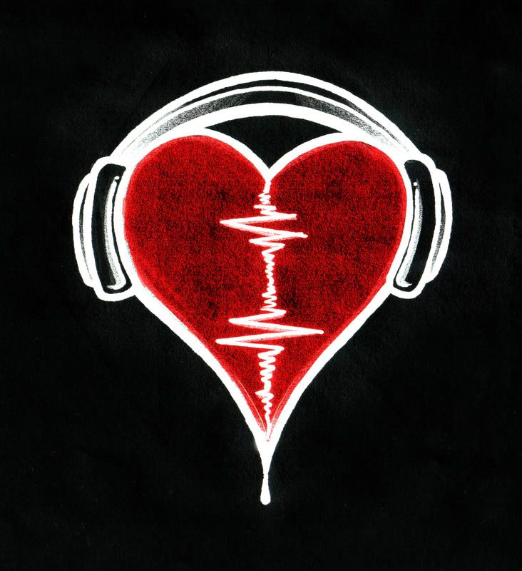 music heart tattoo. music tattoos ideas.