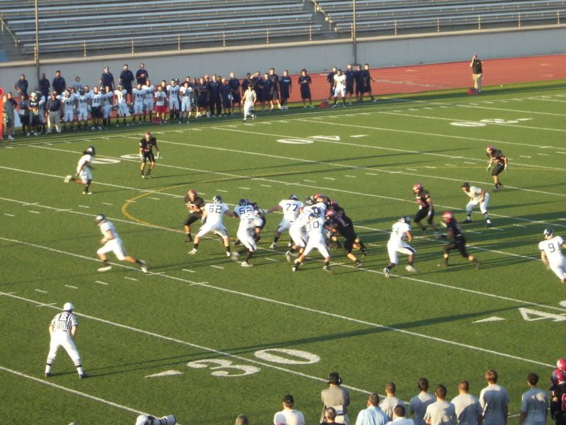Hanging out at the football game.