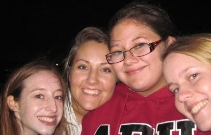 Huntingtons Beach at night with Meredith, Libby, and Susie :)