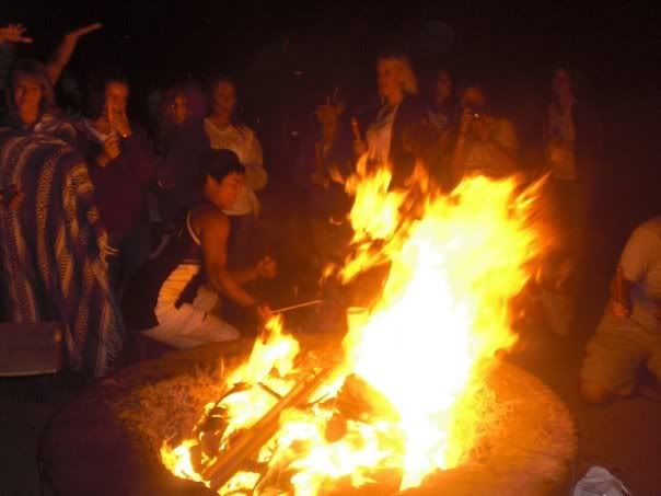 The mix of wind and fire made it hard to heat our hotdogs!