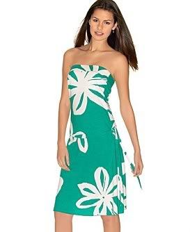 flower motif, dress, model