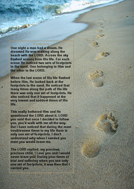 Footprints In The Sand gif by geowilcon | Photobucket