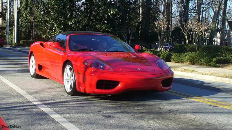  a red Ferrari 360 Spider 