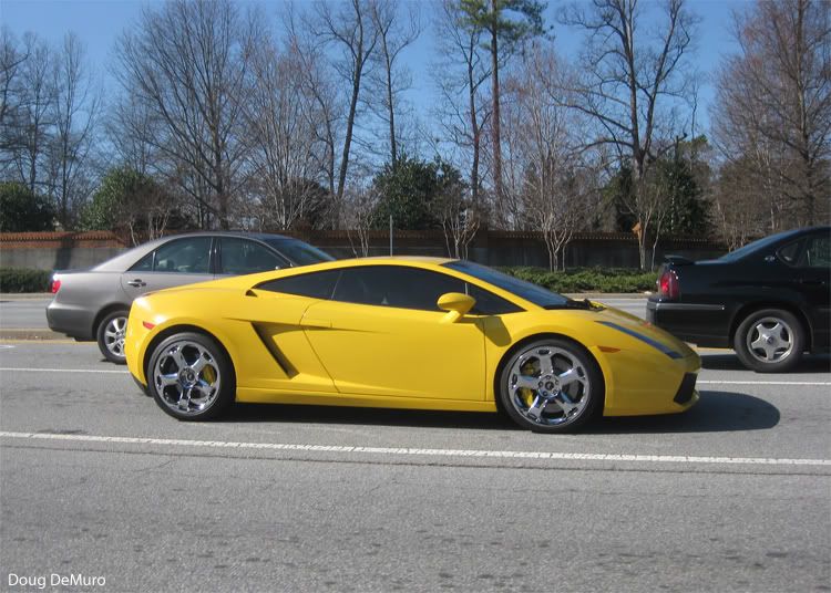  and then a black Gallardo Spyder at a gas station on Roswell Road