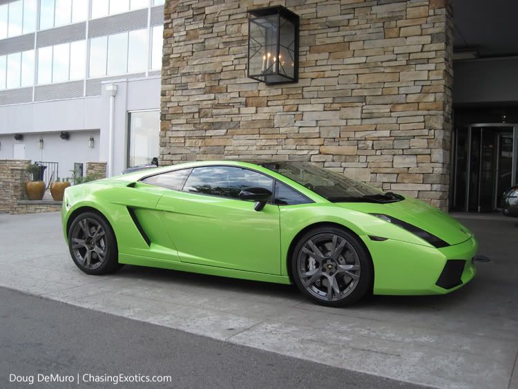 green Lamborghini Gallardo SE at the W Hotel Buckhead
