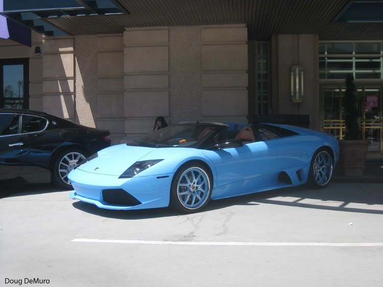 Only sighting for me yesterday was Young Jeezy's light blue Lamborghini 