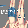 A tutorial for both jeans and tattered jeans.