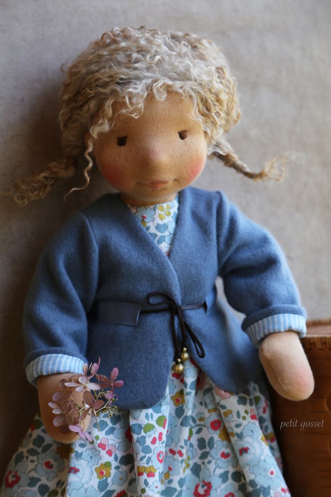 May-Elise - Natural Fiber Art Doll by Petit Gosset