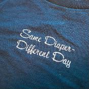 Same Diaper Different Day Tee-Navy Blue