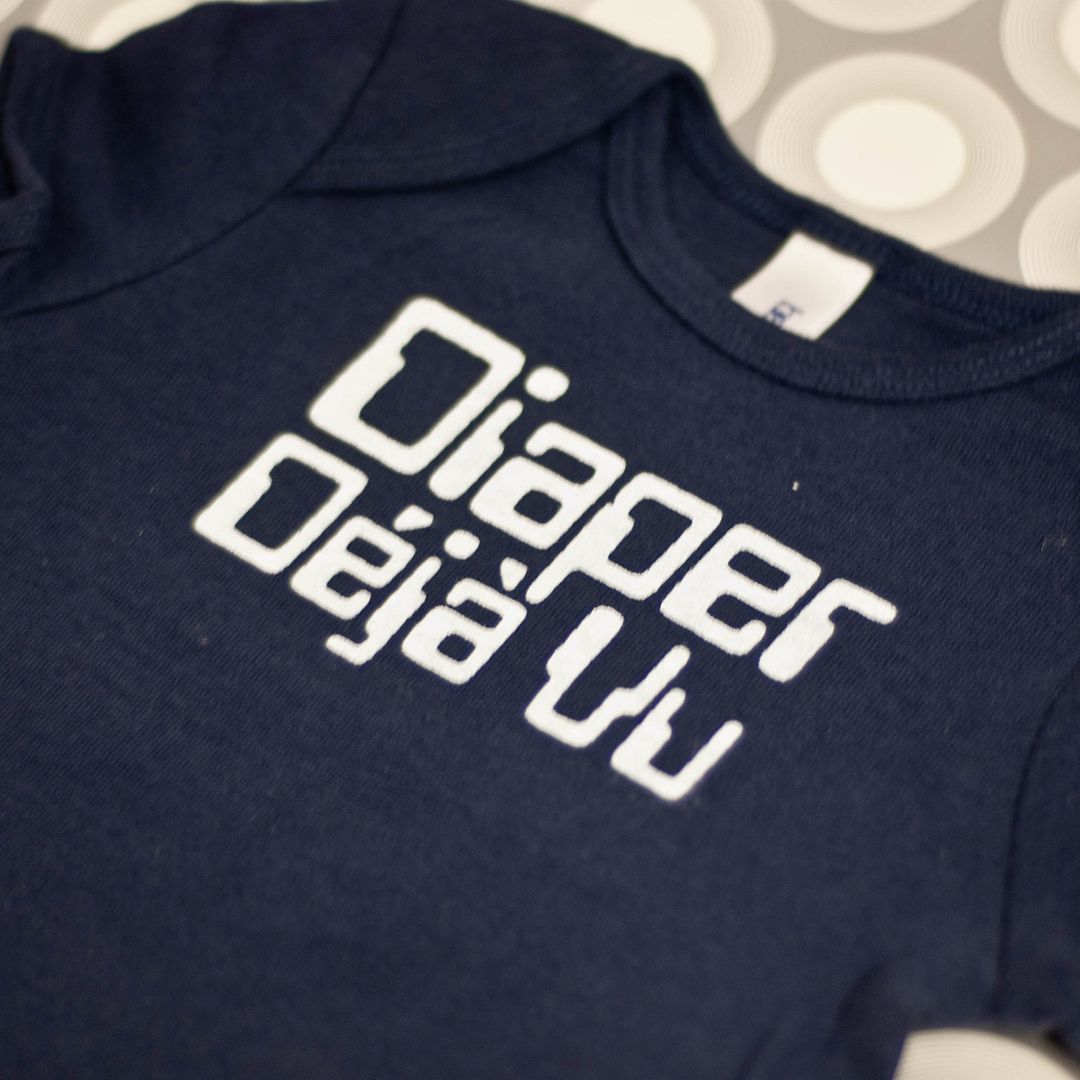 Diaper Deja Vu Tee Shirt-Navy