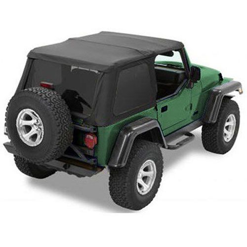 Bestop Trektop NX Black Twill Tint Windows No Doors For 97-06 Jeep