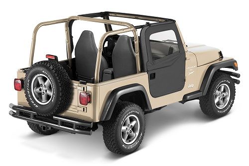 Bestop 2 Piece Soft Doors Black Diamond For 97 06 Jeep Wrangler Tj