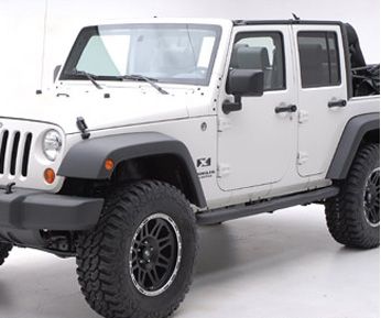 Smittybilt SRC Classic Sides 07-16 Jeep Wrangler JK Unlimited 4 Door 76636 Black