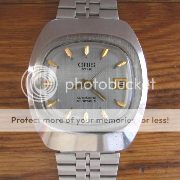 VINTAGE ORIS STAR AUTOMATIC 21JEWELS STEEL TV WATCH  