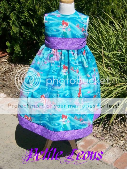 NEW Disney Ariel Little Mermaid Dress Custom Size 2 8  